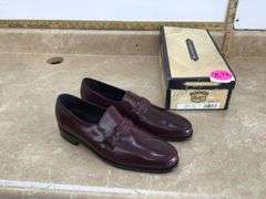 FLORSHEIM WINE DRESS SHOES-SIZE 10