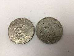 2 1974 EISENHOWER DOLLARS