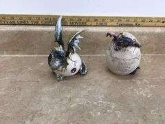 2 DRAGON FIGURINES