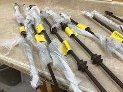 9 33" BRONZE LOOK METAL PORCH SPINDLES(2 DIFFERENT DESIGNS)