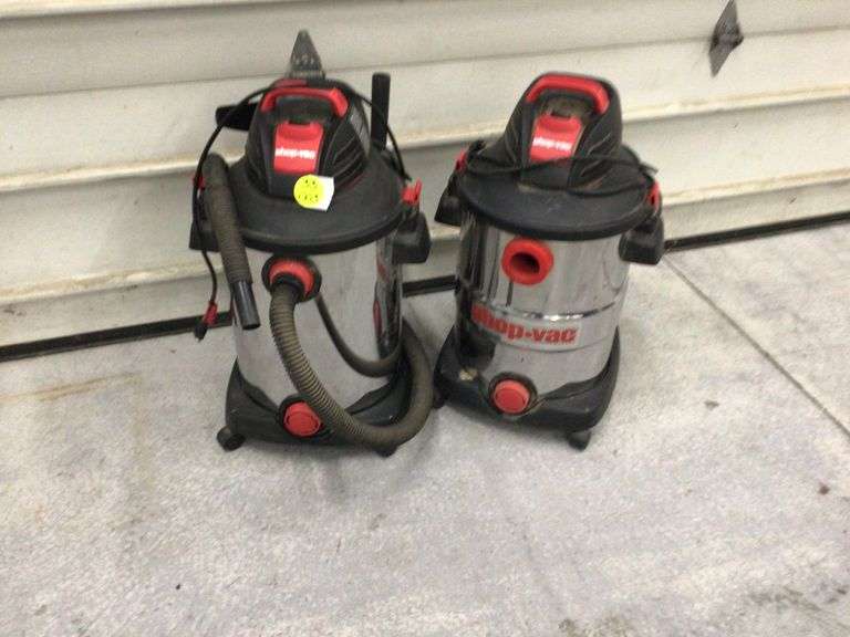 2 SHOP-VACS(WORK, ONE W/O HOSE)