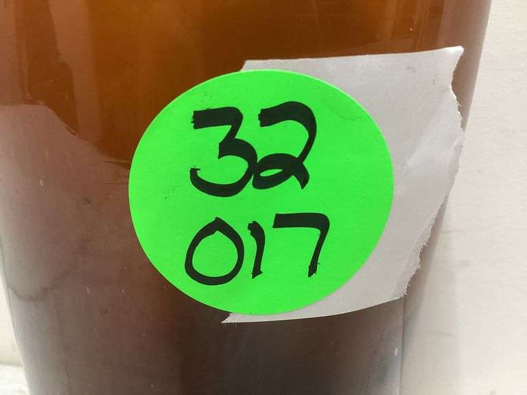 LARGE BROWN GLASS BOTTLE