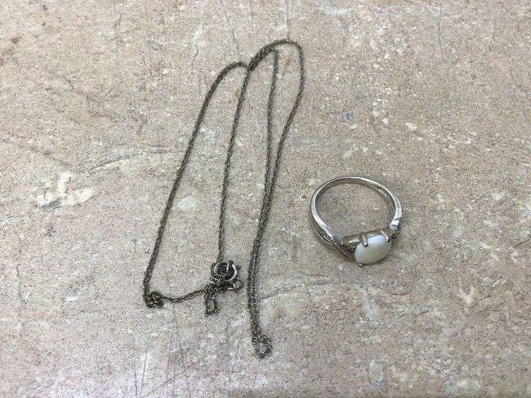 STERLING SILVER CHAIN AND RING