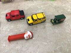 COCA-COLA COLLECTIBLE DIE CAST CARS, PEZ DISPENSERS, AND 7-UP TRUCK
