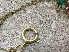10K GOLD CHAIN W/CHERRY PENDANT