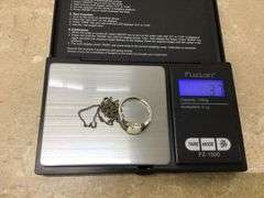 STERLING SILVER CHAIN AND RING