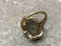 10K GOLD SMOKY QUARTZ RING