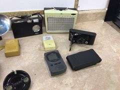 ASSORTED VINTAGE CAMERAS, RADIOS, AND MORE