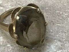 10K GOLD SMOKY QUARTZ RING