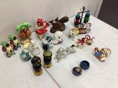 13 VINTAGE SALT AND PEPPER SHAKERS SETS