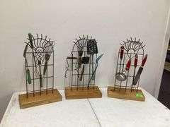 VINTAGE KITCHEN UTENSILS ON DISPLAYS