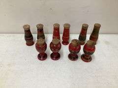 5 VINTAGE WOODEN SALT AND PEPPER SHAKER SETS