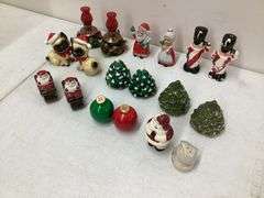 9 VINTAGE CHRISTMAS SALT AND PEPPER SHAKER SETS
