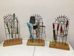 VINTAGE KITCHEN UTENSILS ON DISPLAYS