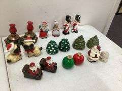 9 VINTAGE CHRISTMAS SALT AND PEPPER SHAKER SETS