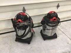2 SHOP-VACS(WORK, ONE W/O HOSE)