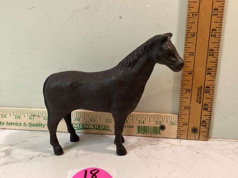CAST-IRON HORSE FIGURINE