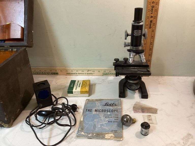 VINTAGE SPENCER BUFFALO USA TELESCOPE IN WOODEN STORAGE CASE