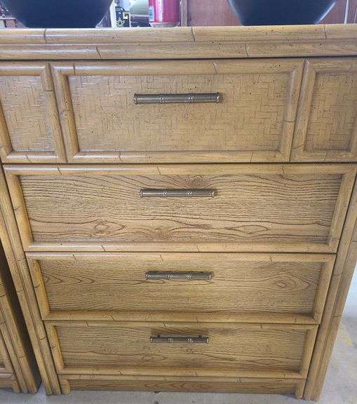 Lea MCM faux bamboo dresser Dixon's Auction at Crumpton