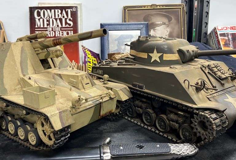 Lot Vintage Military Tank Models, Books, Photos, Medal Etc - Dixon's ...