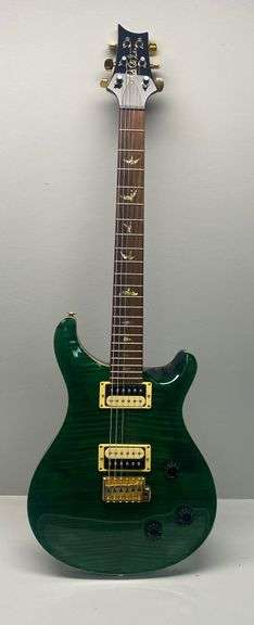 2007 PRS Custom 22 10 top Giutar Black/Green