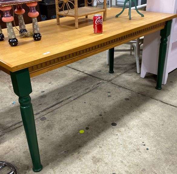 Modern Oak Top Farm Table