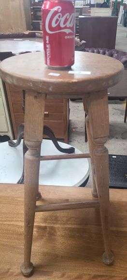 Antique Turned Farmhouse Stool