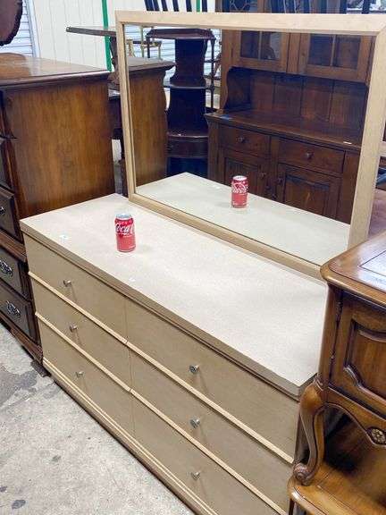 MCM Laminate Double Dresser With Mirror