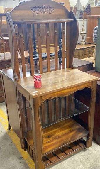 French Provincial Style Fruitwood Baker's Rack