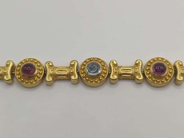 14Kt Gold Etruscan Style Bracelet 36.7G