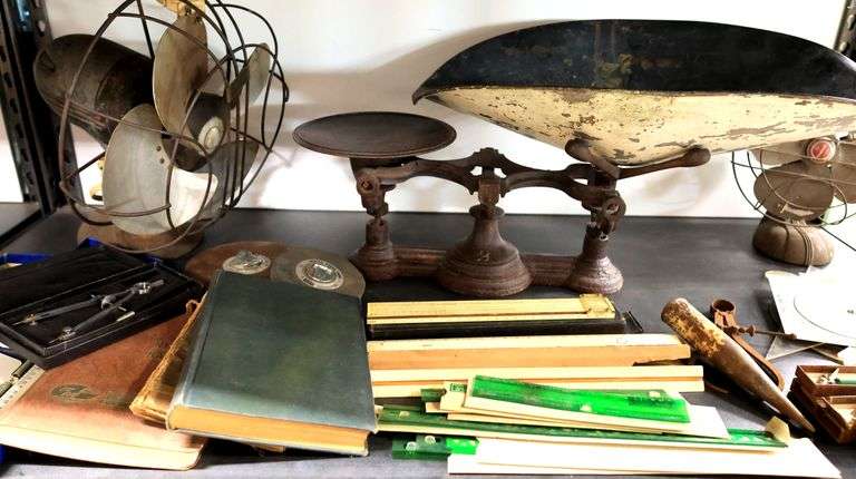 Lot Antique Cast Iron Scale, Rulers, Drafting Tools Etc. - Dixon's ...