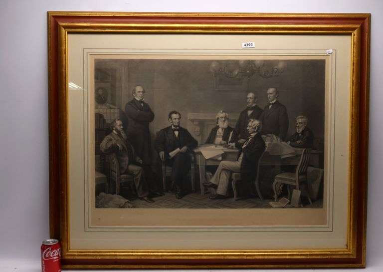Proclamation Reading Antique Engraving Titled
