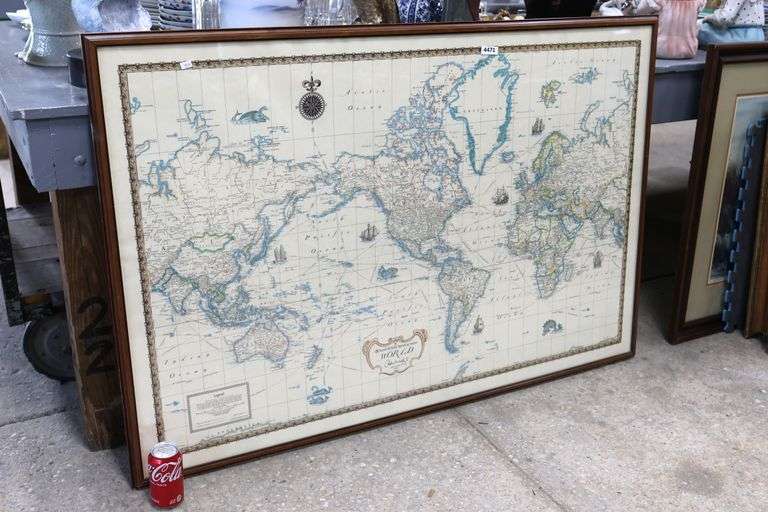 Large Reproduction Map - Dixon's Auction at Crumpton