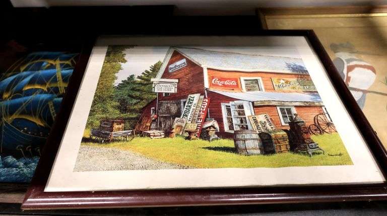 Affiche Publicitaire Vintage Coca-Cola Bouteille Rare Et Paysage Marin - Noir Et Blanc