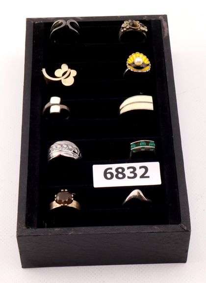 (10) Sterling Silver Mid Century Modern Rings - Dixon's Auction at Crumpton