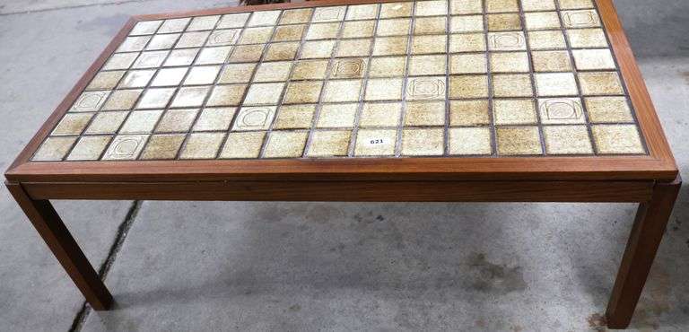 Mcm Tile Table MCM Tile Top Teak Coffee Table - Dixon's Auction at Crumpton