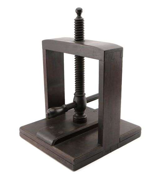 Georgian Mahogany Dovetailed Screw Book Press