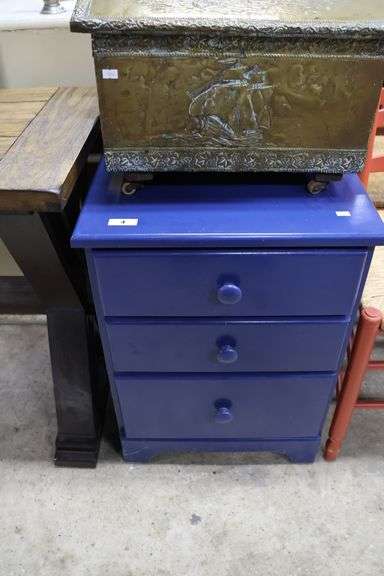 Modern Farmhouse Blue Nightstand