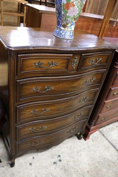 French Provincial Style Dresser, Marks on Top