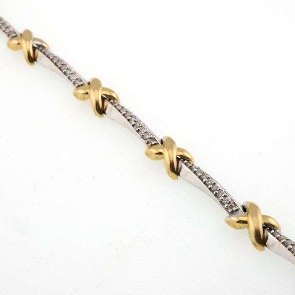 14k Gold 1.40 ct Diamond Bracelet 18.0g