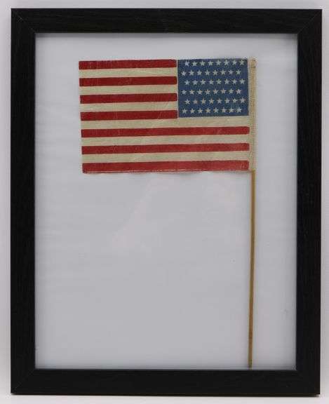 U.S. WWI - WWII 48-Star Printed Linen Parade Flag