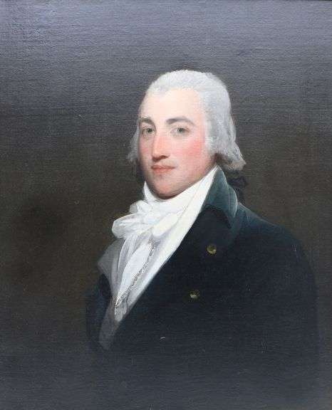 Gilbert Stuart (1755-1828) oil on canvas portrait of Thomas Willing Francis of Philadelphia