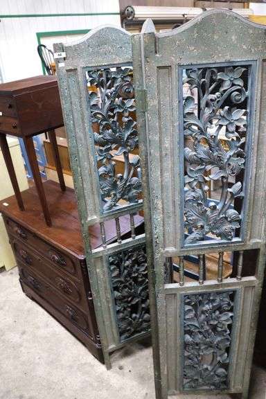 Boho Painted Dressing Screen