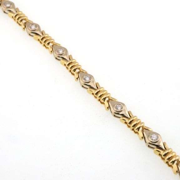 14k Gold 1.25 ct Diamond Bracelet 17.8g