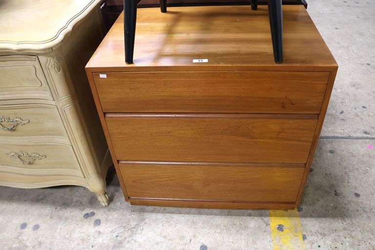 MCM Teak Bachelor's Chest, Drawers Tight, Chips
