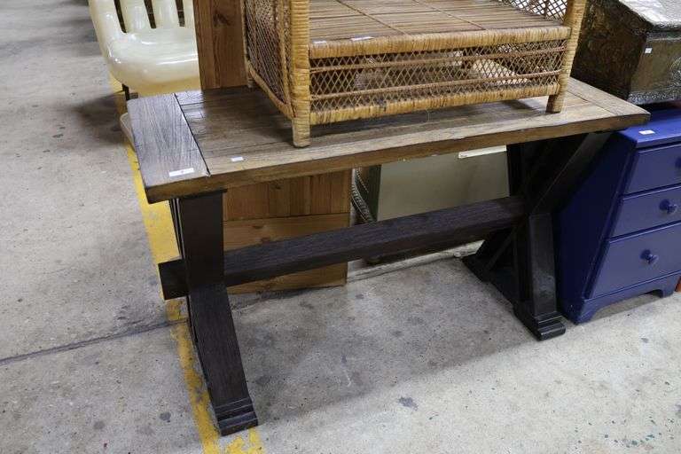 Modern Farmhouse Trestle Console Table