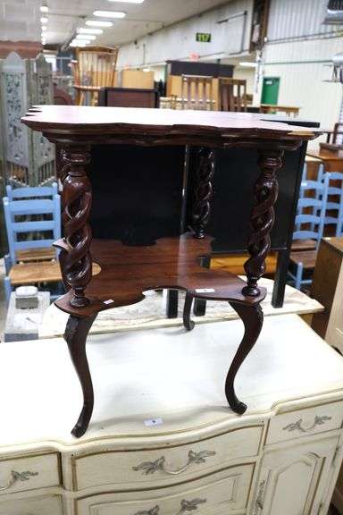 Depression Era Mahogany End Table, As-Is