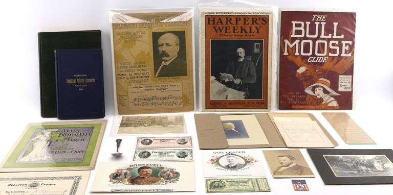Extensive Collection of U.S. 1904 Presidential Election Theodore Roosevelt Ephemera, Photos, Ballots, Etc.