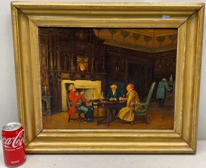 Antique Genre Painting Signed Welton Dixon's Auction at Crumpton