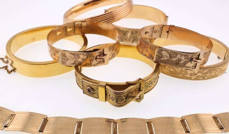 Victorian; Two Buckle Bracelets, Plus Later Gold-Filled/Plated Bracelets
